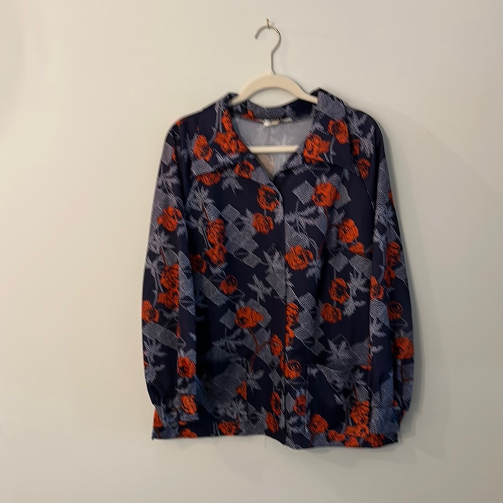 Vintage Floral Long Sleeve Blouse